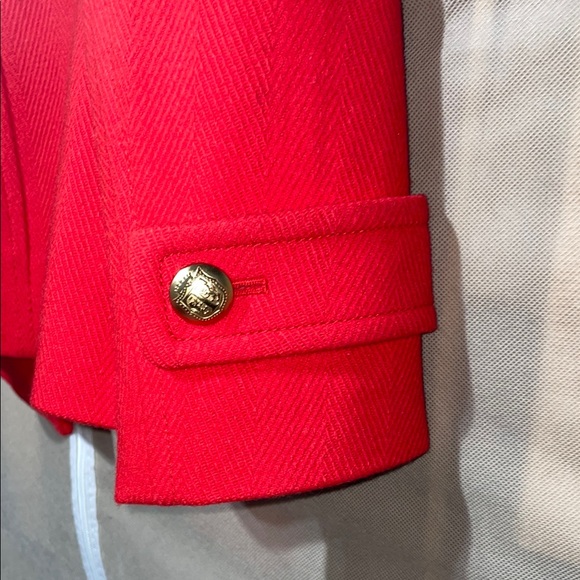 Talbots Red Pea Coat with Double Breasted Design - Picture 10 of 16